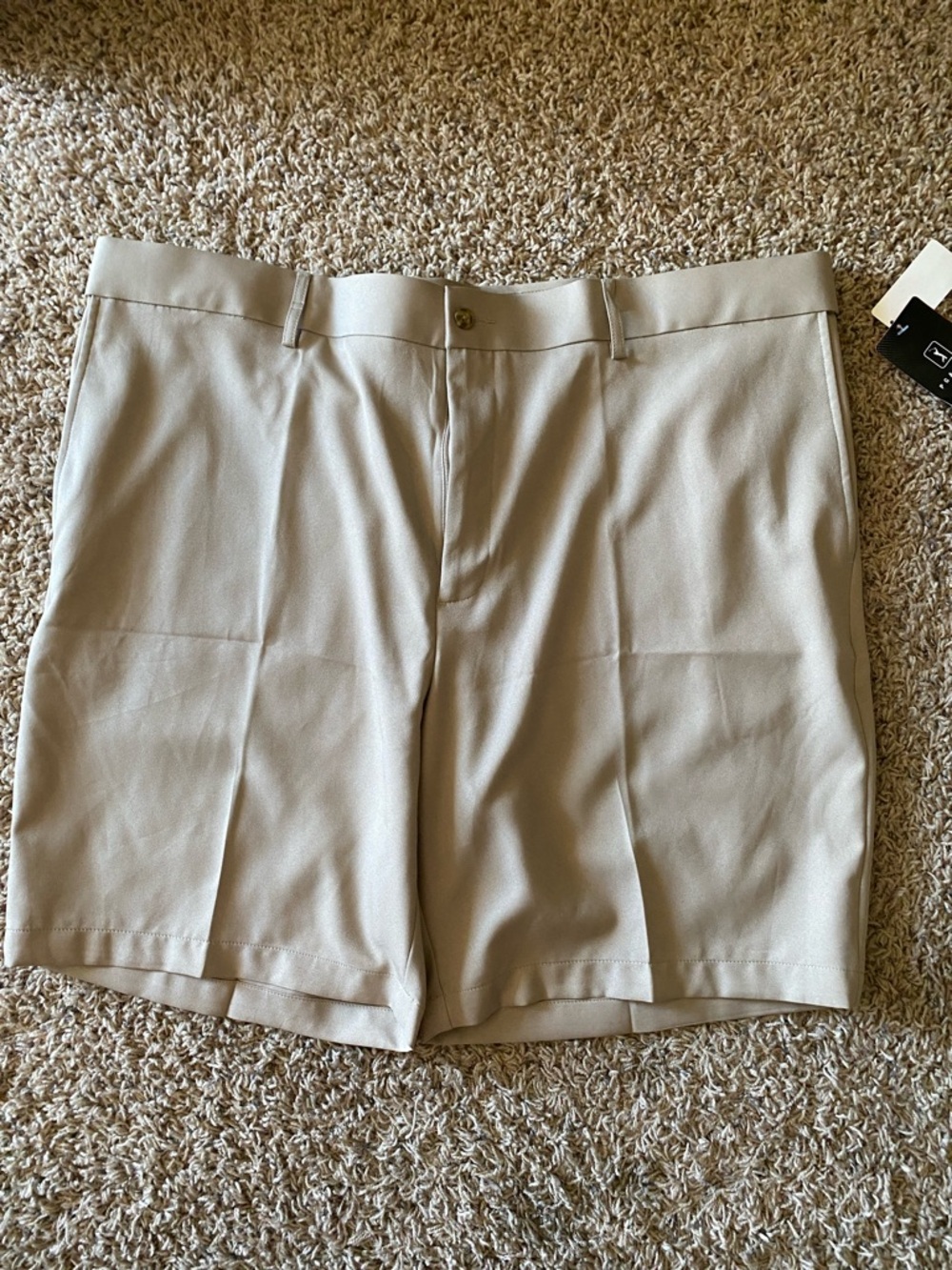 Perry Ellis Cream Tailored Bermuda Mens Shorts